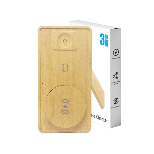 Eco-Friendly Bamboo Multi-Device Charger - Image 2