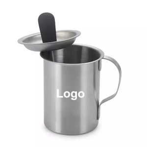 Integrated Lid Sauce Pot with Silicone Basting Brush