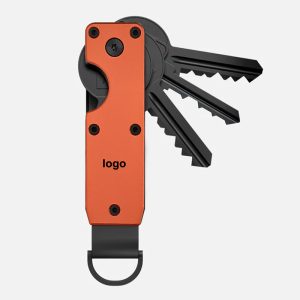 Compact and Durable Aluminum Key Holder with Steel Pocket Clip